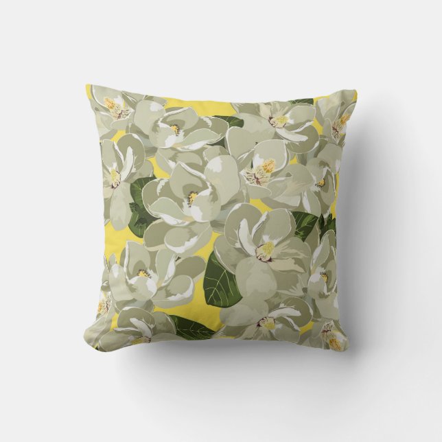 Magnolias sur le Coussin jaune (Recto)