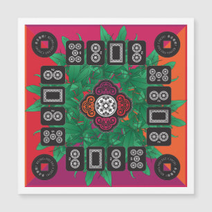 Mah Jongg Arbre Argent 2025 Aimant plat