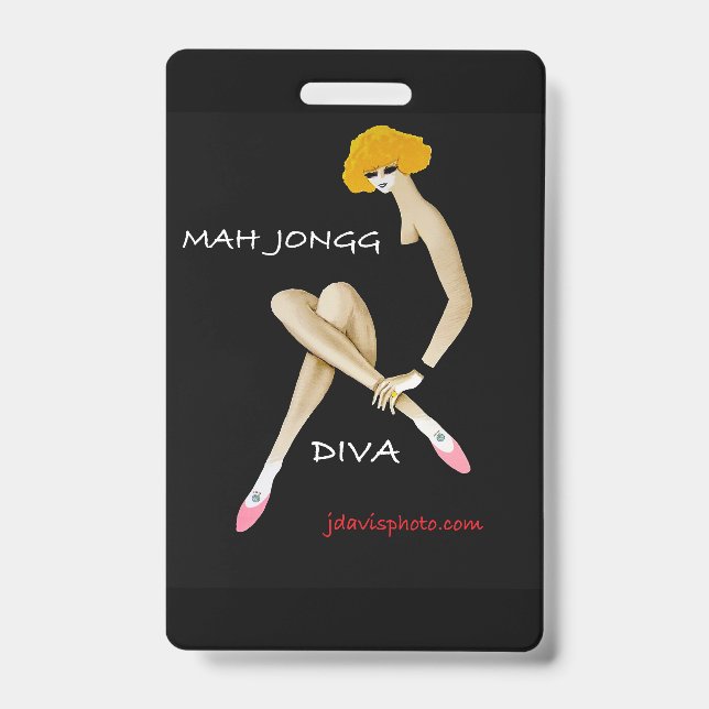 Mah Jongg Badge en plastique (Avant)