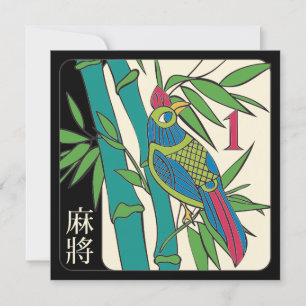 Mah Jongg Carreaux carte plat pour oiseaux
