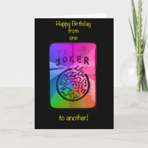 Mah Jongg Carte Anniversaire Un Joker à un autre