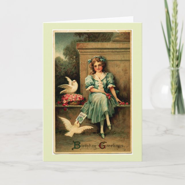 Mah Jongg Carte d'anniversaire Dove (Devant)