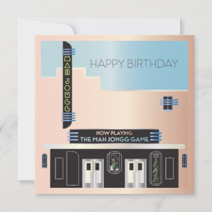 Mah Jongg Deco Theater Carte Plat