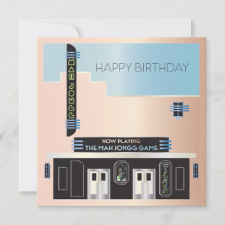 Mah Jongg Deco Theater Carte Plat