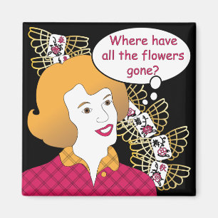 Mah Jongg Dit Fleurs Magnet