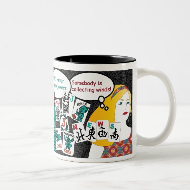 Mah Jongg Dit : Jokers, Fleurs, Vents MUG (Droit)