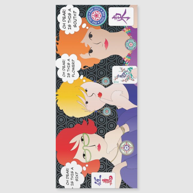 Mah Jongg Dit Oh Cher Aimant Plat (Devant)