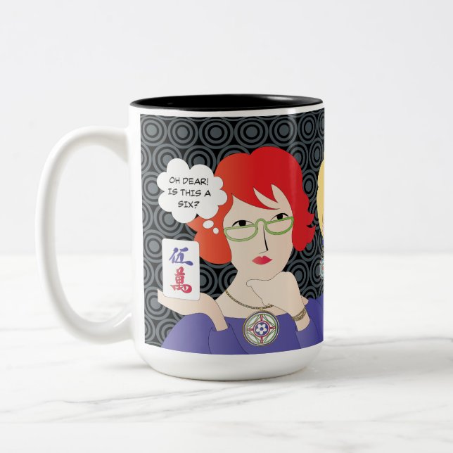 Mah Jongg Dit Oh Chère Mug (Gauche)