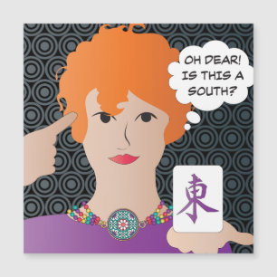 Mah Jongg Dit Winings Magnet Card