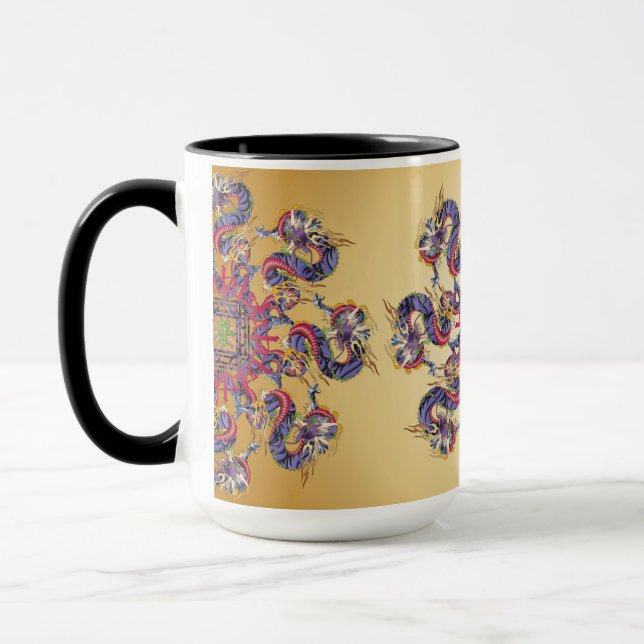 Mah Jongg Dragon Année Mug (Gauche)