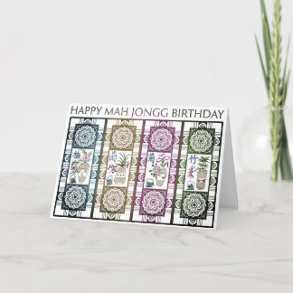 Mah Jongg écran carte d'anniversaire