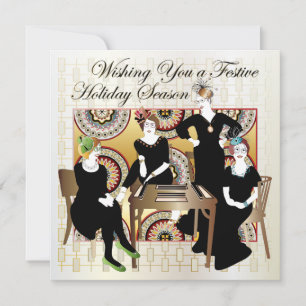 Mah Jongg Festive Carte Plat