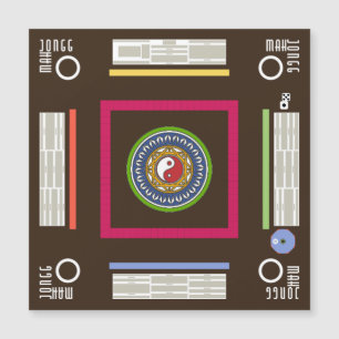 Mah Jongg Game Magnet Card