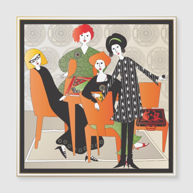 Mah Jongg Jeu à plat aimant (Devant)