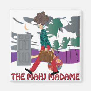 Mah Jongg Le Mahj Madame Magnet