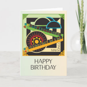 Mah Jongg Limerick Whine Carte d'anniversaire