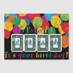 Mah Jongg NOUVELLES Anniversaire de l'aimant plat