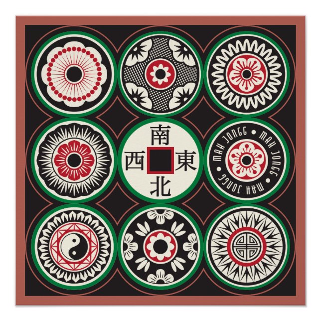 Mah Jongg Poster d'une pièce de monnaie (Devant)