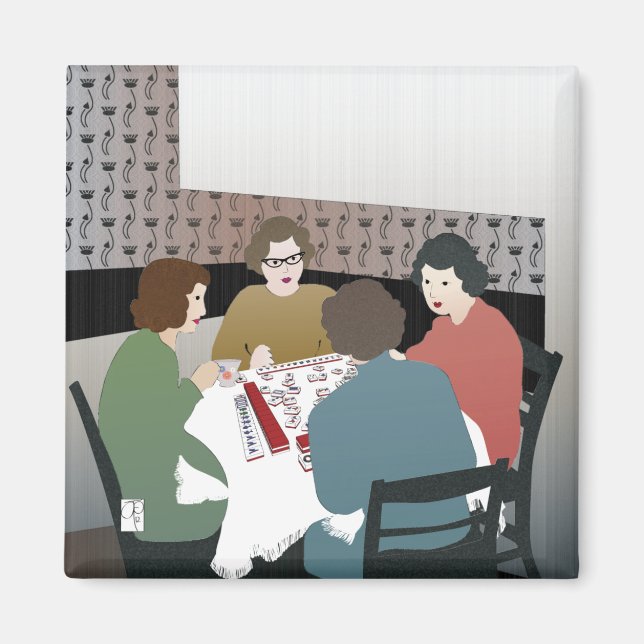 Mah Jongg Retro Magnet (Devant)