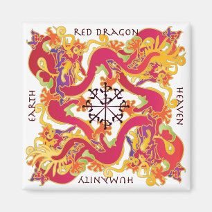 Mah Jongg Rouge Dragon Magnet