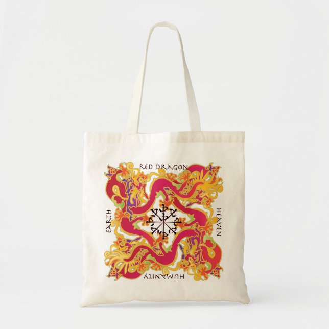 Mah Jongg Sac Dragon Rouge (Devant)