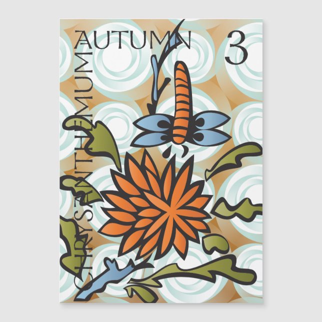 Mah Jongg Seasons Carte Magnet Automne (Devant)