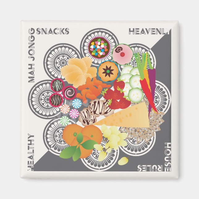 Mah Jongg Snacks Magnet (Devant)