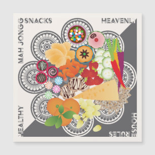 Mah Jongg Snacks Magnet Card
