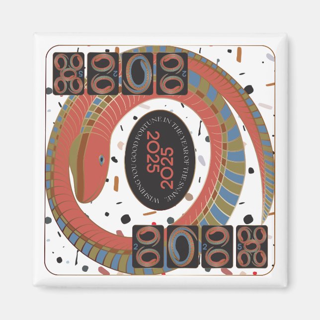 Mah Jongg Snake 2025 Magnet (Devant)