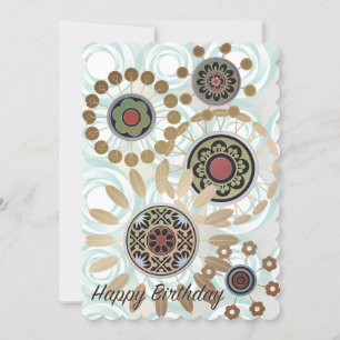 Mah Jongg Starburst Dots Carte Plat Anniversaire