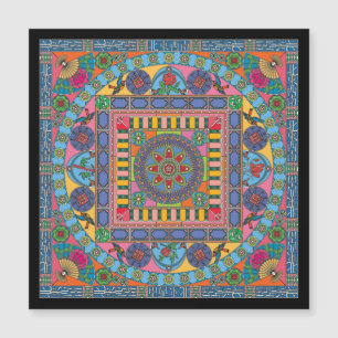 Mah Jongg Tiles Mandala Magnet Flat