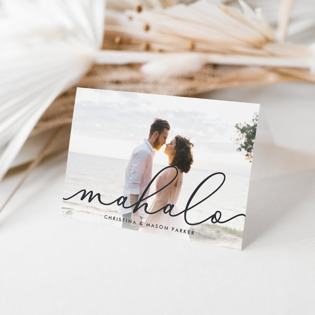 Mahalo | Merci photo Mariage hawaïen (Créateur téléchargé)
