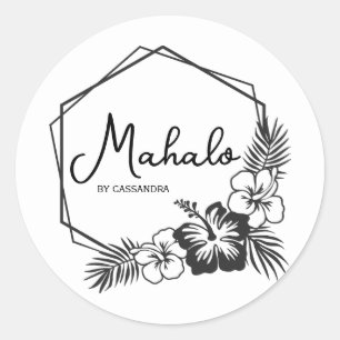 Mahalo merci sticker hawaïen personnalisable