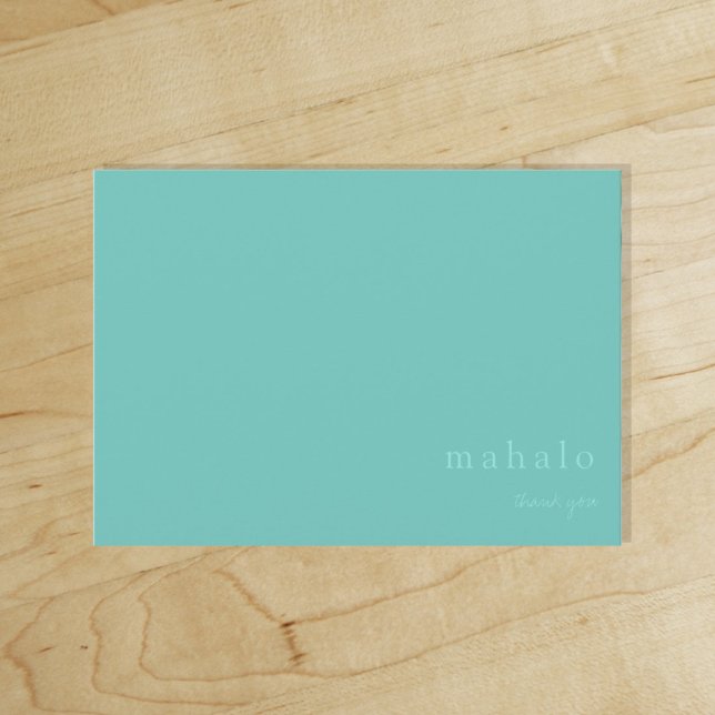 mahalo | turquoise tropical minimal merci (Créateur téléchargé)