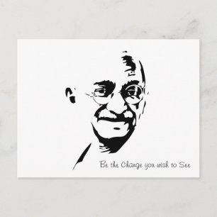Mahatma Gandhi - Be the Change - Carte postale
