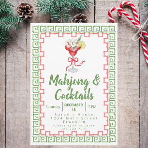 Mahjong & Cocktails Christmas Party Aquarelle