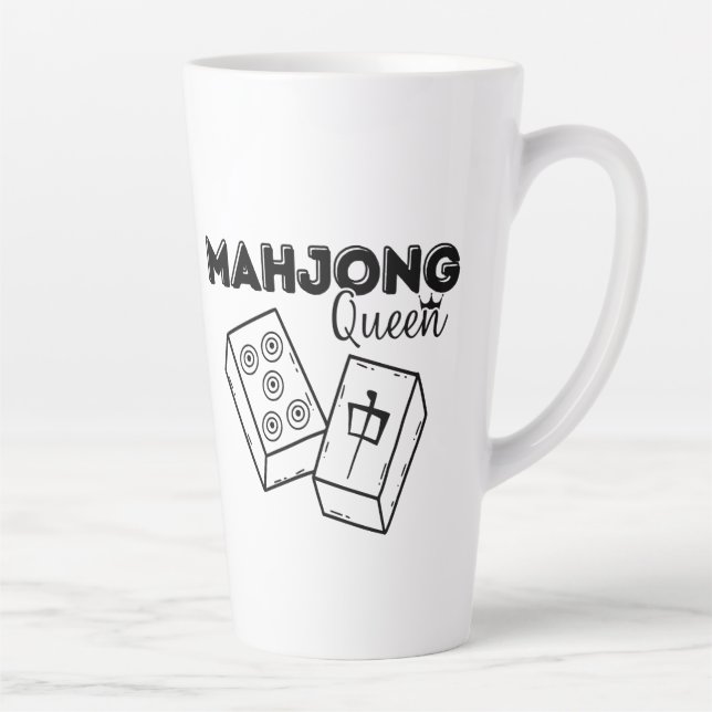 Mahjong Queen Latte Mug (Droite)