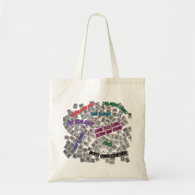 Mahjong Sayings Tote Bag (Devant)