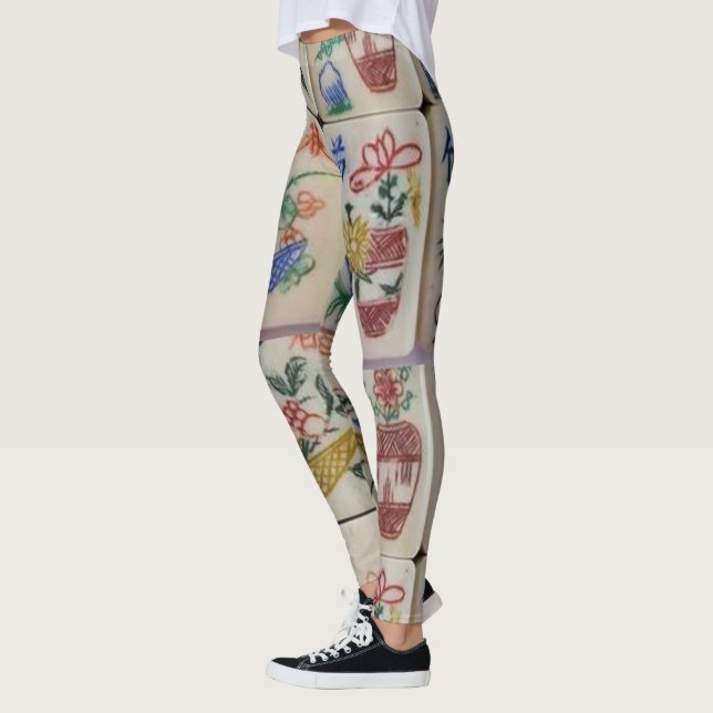 Mahjong White Leggings (Gauche)