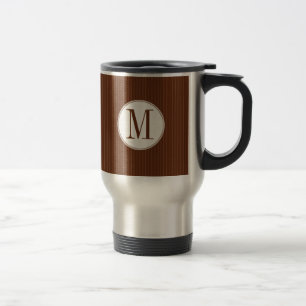 Mahogany Pinstripe monogramme simple Mug