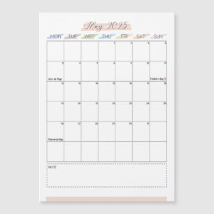 Mai 2025 Calendrier magnétique