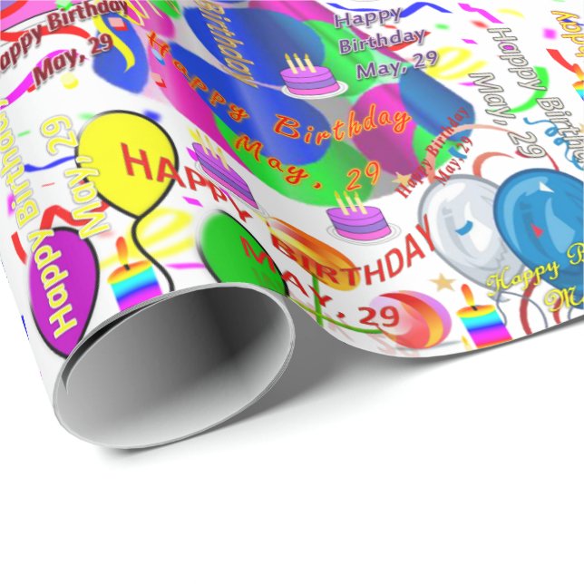 Mai, 29 Anniversaire Cadeau Papier (Coin rond)