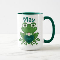 Mai Birthstone Frog tasse de café