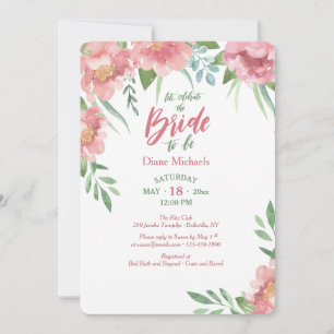 Mai fleurit invitation de Fête de la mariée