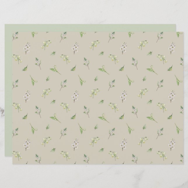 Mai Mois De Naissance Fleur Hawthorn Lily De La Va (Devant / Derrière)