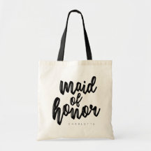 Maid of Honor Black Script Sac fourre-tout - perso