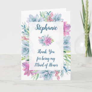 Maid of Honor Merci Aquarelle Succulents