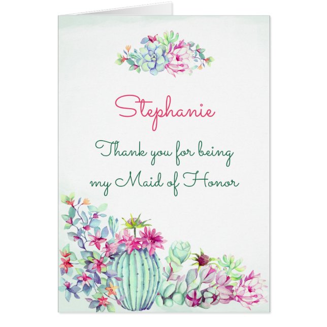 Maid of Honor Merci Cactus & Succuls (Devant)