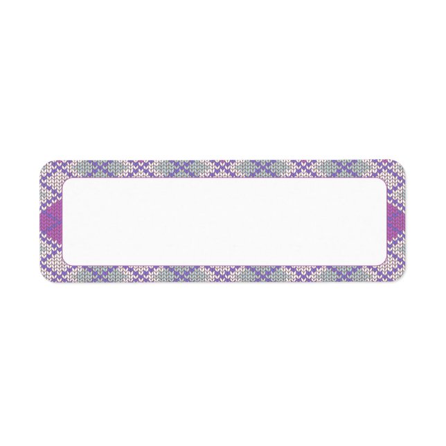 MAILLE ARGYLE LILAS .75"x2.25" Étiquettes (Devant)