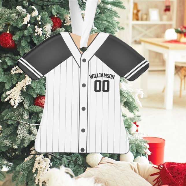 Maillot de baseball noir et blanc (Créateur téléchargé)